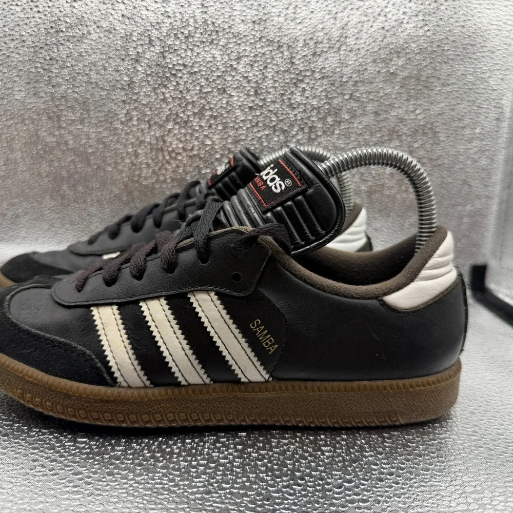 Size 5 Adidas Samba Classic Black Gum Mens Lace-Up Casual Sneaker Shoes 036516